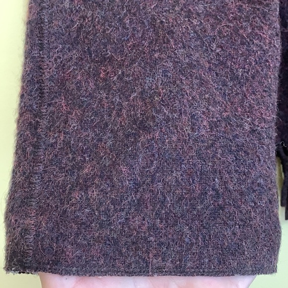 J. Crew | Brown Alpaca Wool Boho Oversized Fringe Mock-neck Pullover Sweater S - Picture 11 of 17